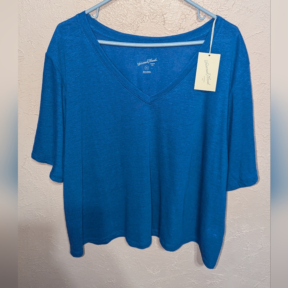 Blue V-Neck Tee